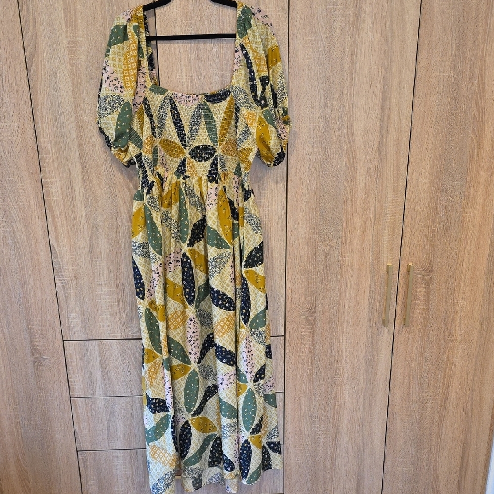 Multicolor Patchwork Dress - Picture 3 of 7